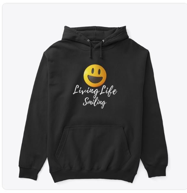 lotus Ailm living life smiling black hoodie